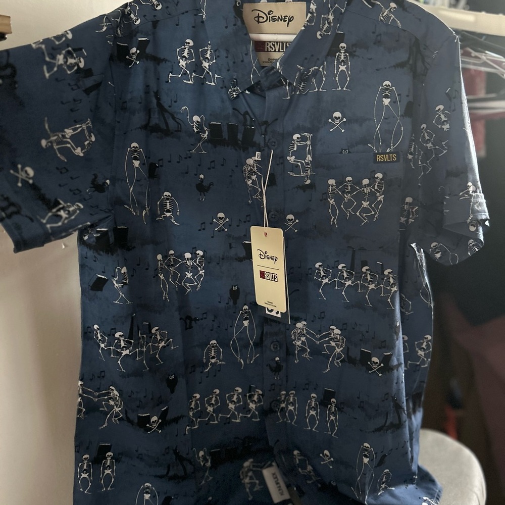 RSVLTS Navy Skeleton Print YOUTH Shirt